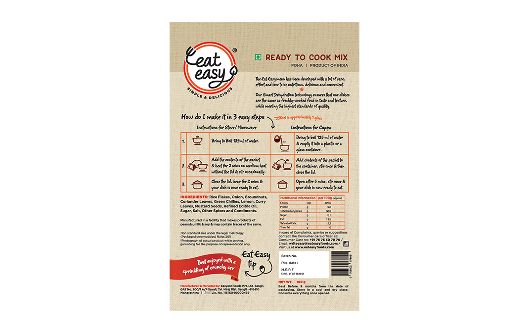 Eat Easy Poha    Box  100 grams